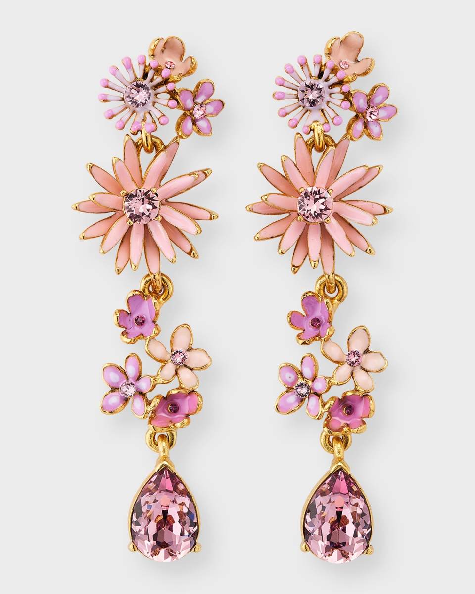 Floral Bloom Enamel Earrings